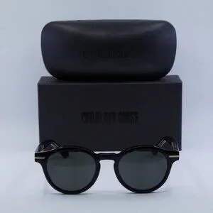 NEW CUTLER AND GROSS CG1338S 001 BLACK UNISEX SUNGLASSES Cutler & Gross Black Plastic Round Sunglasses 51-21-150 main image 4